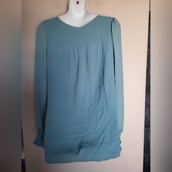 NEW Blooming Jelly Teal Blouse, Size Medium - Picture 2 of 5